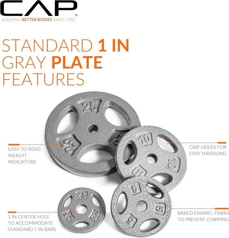 CAP Barbell Standard 1-Inch Grip Weight Plates - Image 3